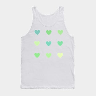 Mini Green Hearts Sticker Pack Tank Top
